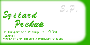 szilard prekup business card